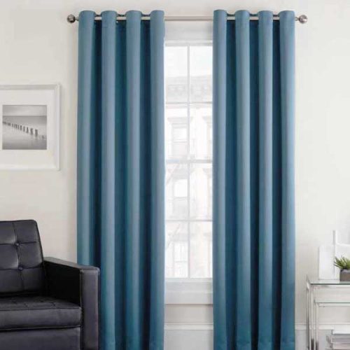 Rèm vải cửa sổ màu xanh dương đa dạng kích thước