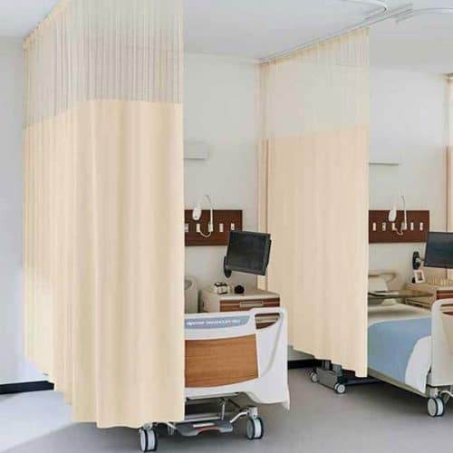 Rèm y tế bệnh viện màu kem chât lượng