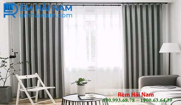 Rèm màu ghi nhiều mẫu mã